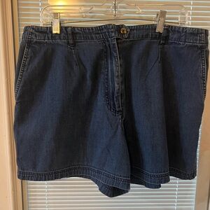 Charter Club Indigo Cotton Denim Shorts Size 16